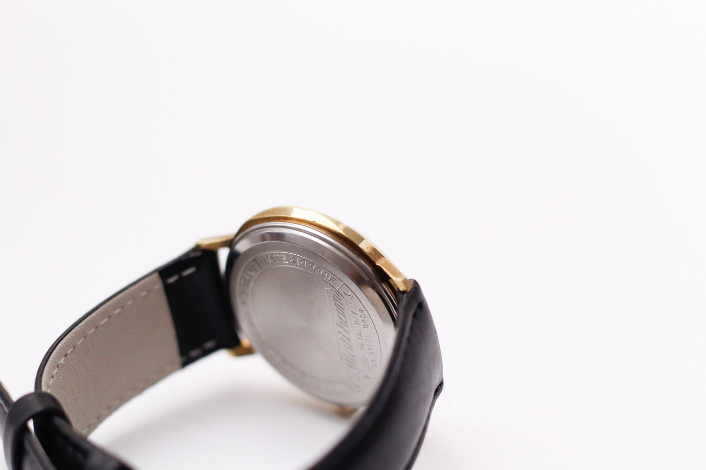 [Serviced] 1960s Waltham Mechanical Silver Sunburst Dial Men's Wrist-Watch