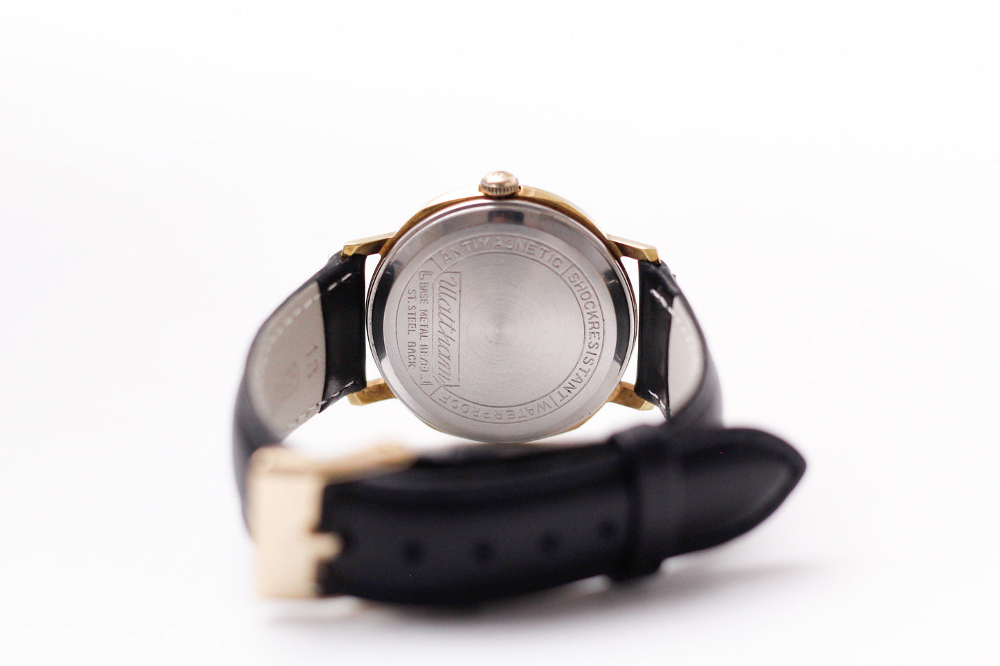 [Serviced] 1960s Waltham Mechanical Silver Sunburst Dial Men's Wrist-Watch