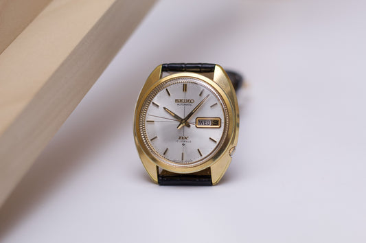 1968 Seiko Automatic DX Fluted Inner Bezel Silver Sunburst Dial Men's Wrist-Watch