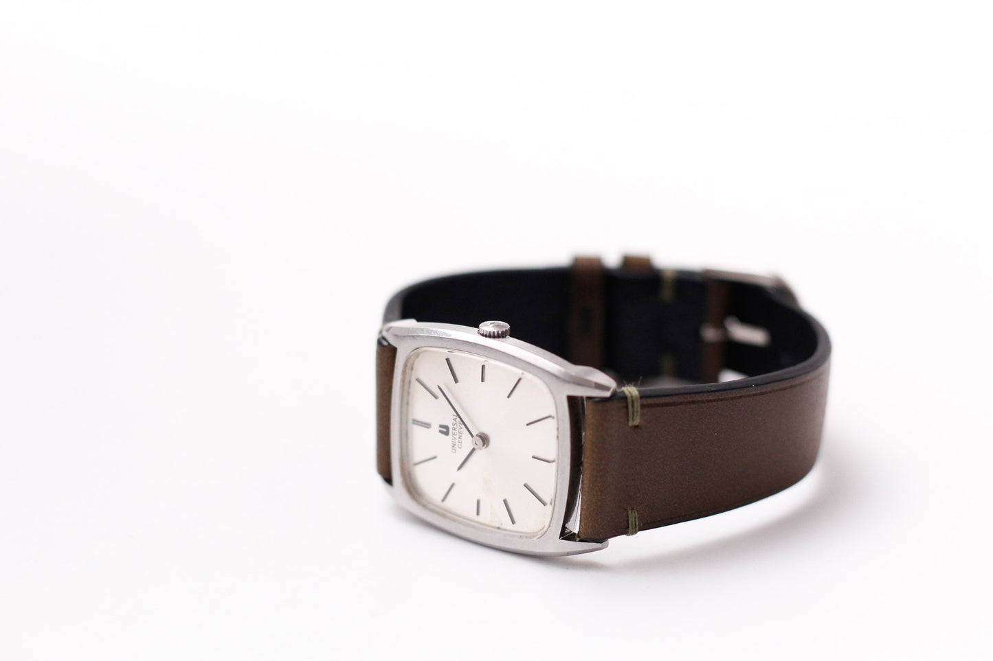 [Serviced] 1960s Universal Genève Radiant Silver Sunburst Dial Men's Mechanical Wrist-Watch