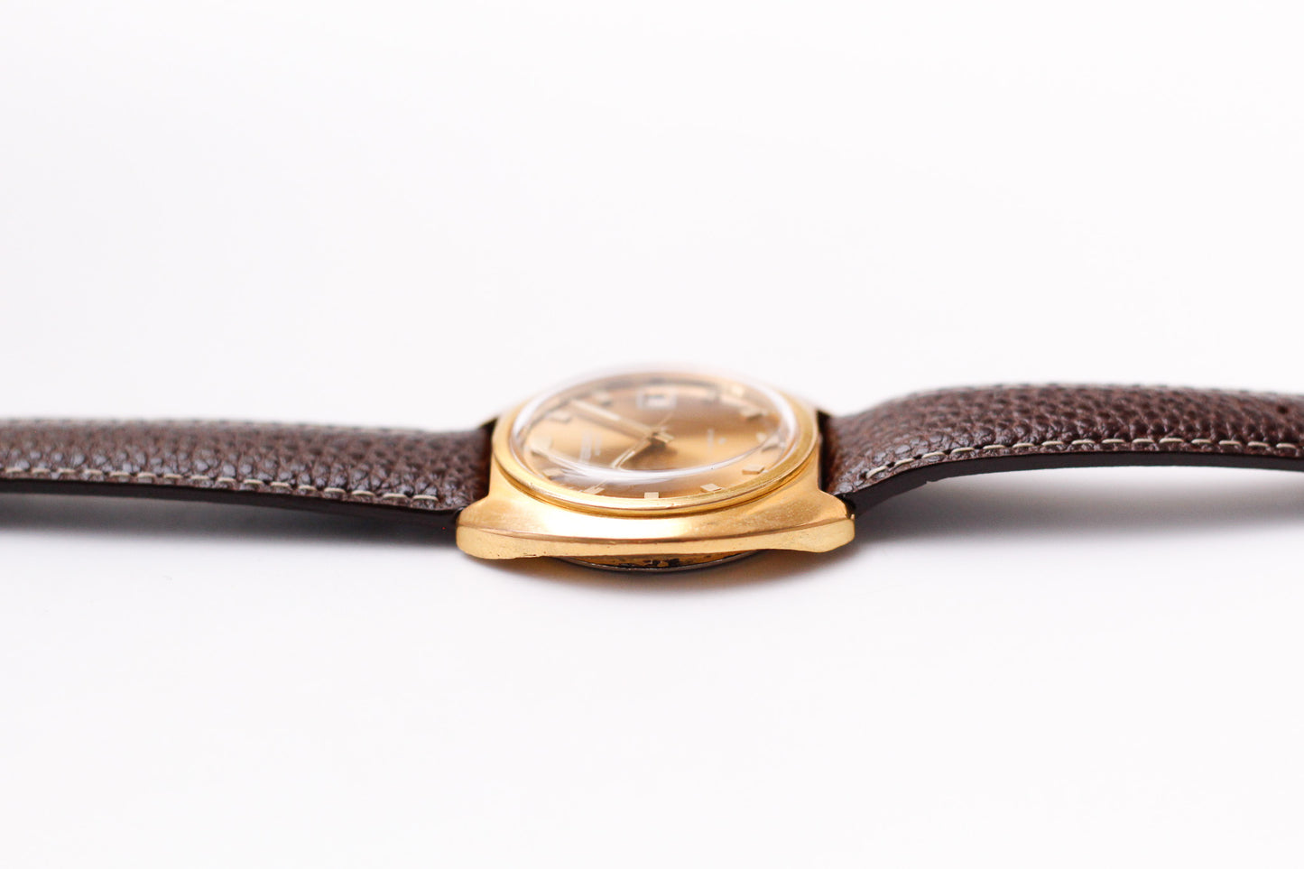 [Serviced] 1973 Seiko Automatic Golden Caramel Sunburst Dial Men's Wrist-Watch