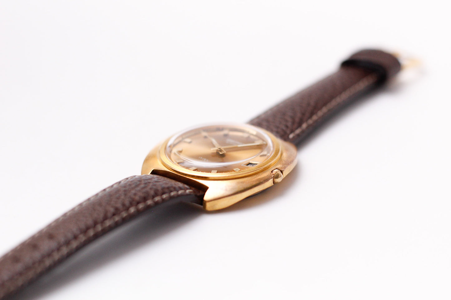 [Serviced] 1973 Seiko Automatic Golden Caramel Sunburst Dial Men's Wrist-Watch