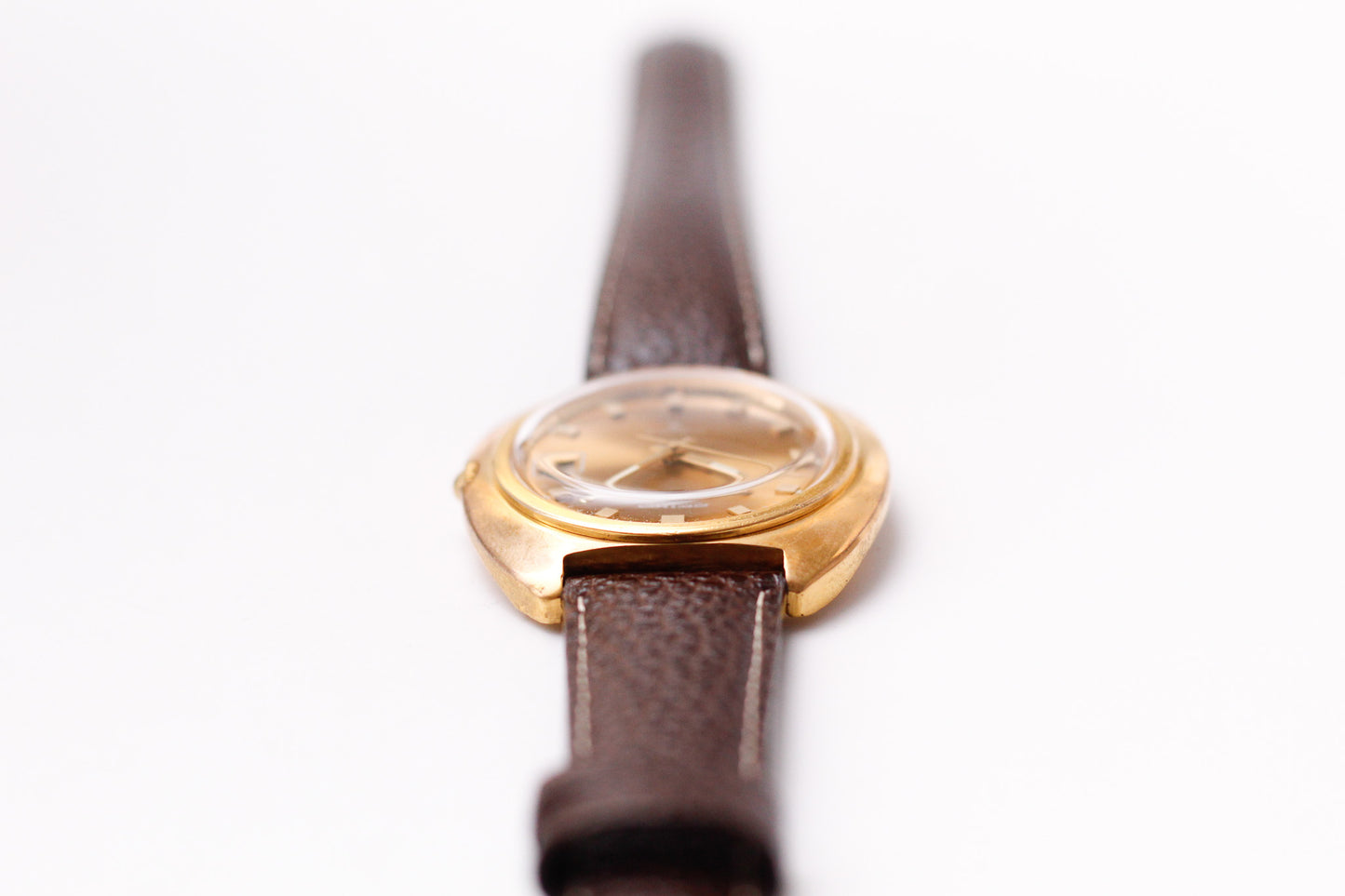[Serviced] 1973 Seiko Automatic Golden Caramel Sunburst Dial Men's Wrist-Watch