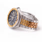 1981 Pulsar Quartz Linear Charcoal Dial Two Tone Case Men's Wrist-Watch
