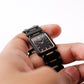 [Near Mint] 1985 Seiko Quartz Matte Black Dial Ladies' Two Tone Wrist-Watch