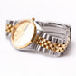 1990s Bulova Marine Stark Golden Sunburst Dial Two Tone Case Men's Wrist-Watch