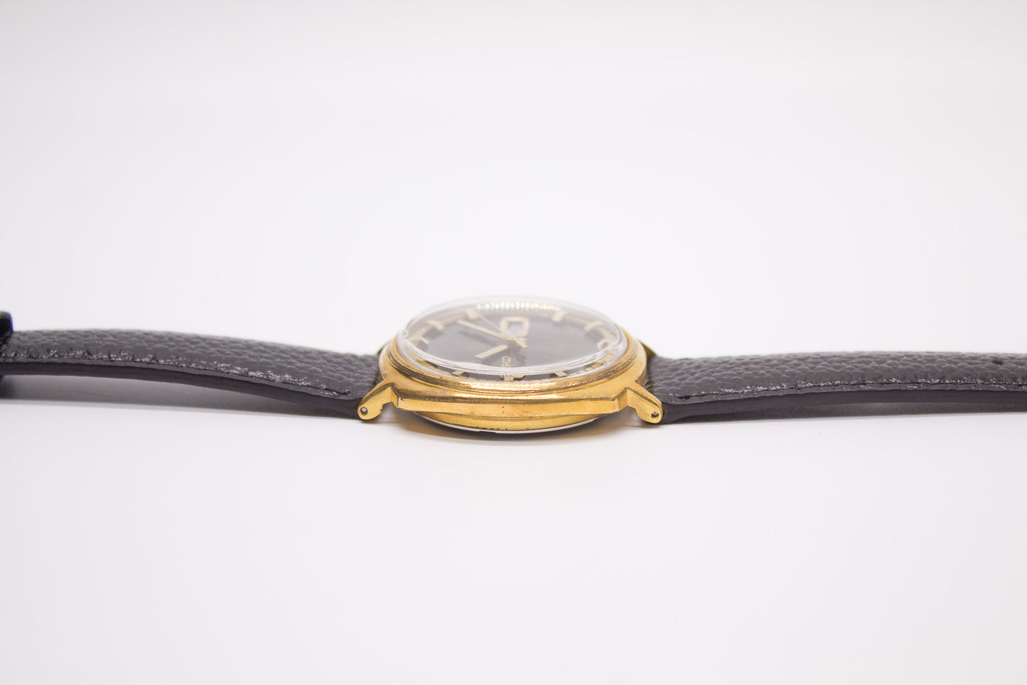 [Serviced] 1969 Seiko 5 Automatic Charcoal Sunburst Dial Men's Wrist-Watch