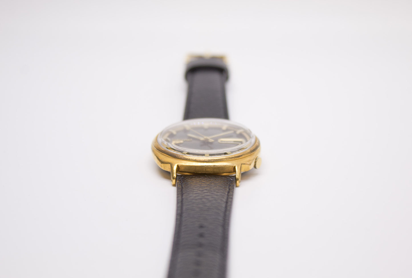 [Serviced] 1969 Seiko 5 Automatic Charcoal Sunburst Dial Men's Wrist-Watch