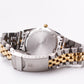 1990s Bulova Marine Stark Golden Sunburst Dial Two Tone Case Men's Wrist-Watch