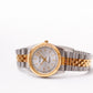 [Mint] 1990s Gruen Precision Quartz Silver Sunburst Dial Two Tone Case Men's Wrist-Watch W/Box & Papers