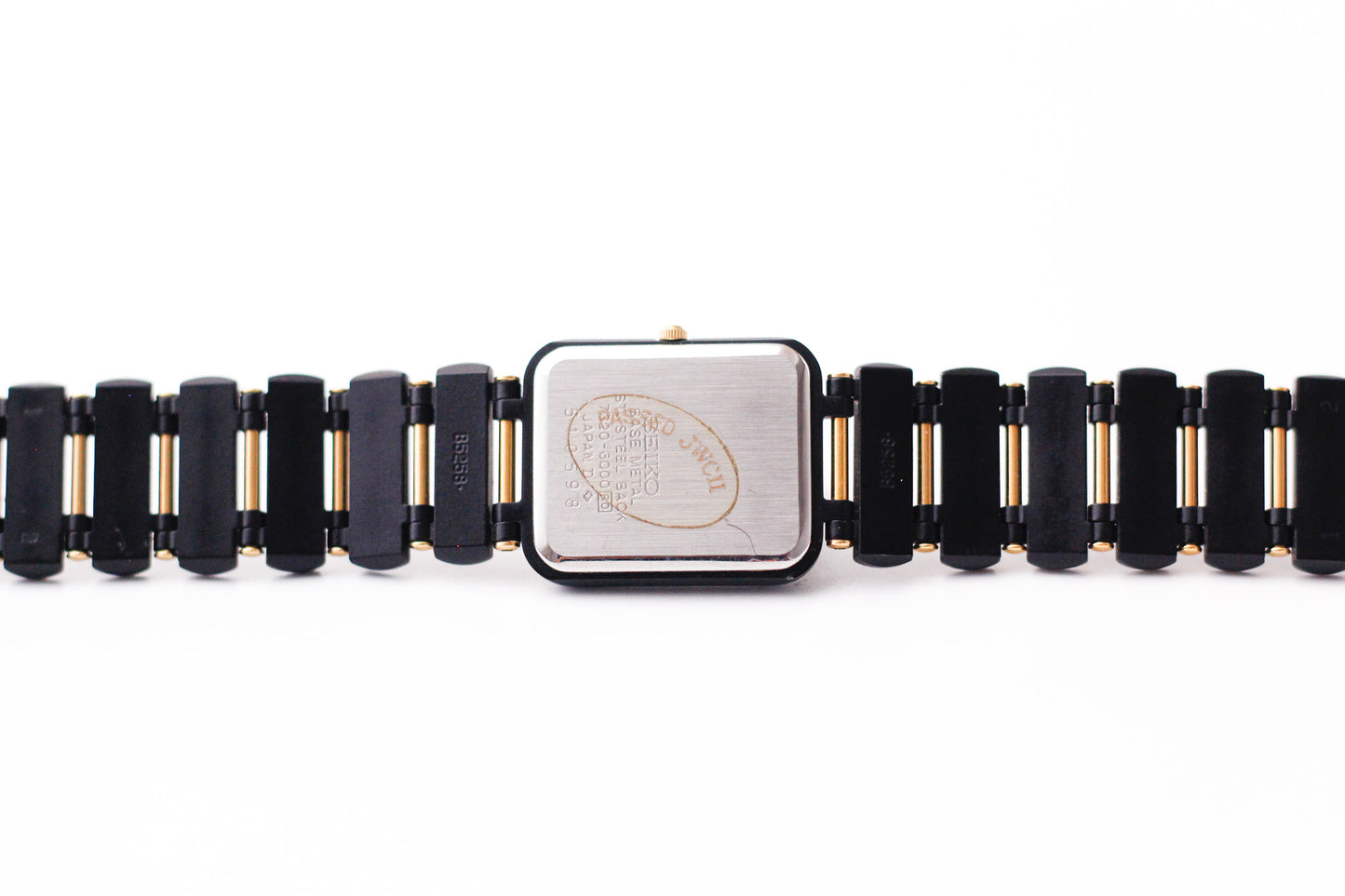 [Near Mint] 1985 Seiko Quartz Matte Black Dial Ladies' Two Tone Wrist-Watch