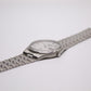 1988 Seiko Quartz Straight Grain Silver Dial Men's Wrist Watch