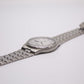 1988 Seiko Quartz Straight Grain Silver Dial Men's Wrist Watch