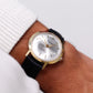 [Serviced] 1960s Waltham Mechanical Silver Sunburst Dial Men's Wrist-Watch