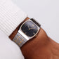 1985 Seiko Quartz Straight Grain Gray Dial Men's Wrist-Watch