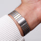 1985 Seiko Quartz Straight Grain Gray Dial Men's Wrist-Watch