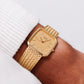 1984 Citizen Exceed Braided Golden Tank Men's Wrist-Watch W/Box & Papers