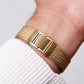 1984 Citizen Exceed Braided Golden Tank Men's Wrist-Watch W/Box & Papers