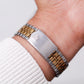 1981 Pulsar Quartz Linear Charcoal Dial Two Tone Case Men's Wrist-Watch