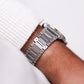 1982 Seiko Quartz Silverwave Cream White Roman Dial Two Tone Men's Wrist-Watch
