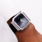 [Serviced] 1982 Seiko 5 Straight Grain Midnight Blue Dial TV Case Men's Wrist-Watch