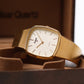 1983 Pulsar Quartz Snowfall Golden Dial Men's Wrist-Watch W/Box & Papers