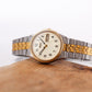 2003 Seiko Quartz Straight Grain Golden Dial Two Tone Case Men's Wrist-Watch