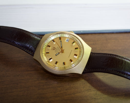 Serviced 1973 Omega Electronic F-300HZ Chronometer (Sweeping Second's Hand) Jumbo Men's Wrist-Watch