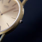 [Near Mint] 1983 Seiko Dolce Matte Sunburst Golden Dial Men's Wrist-Watch