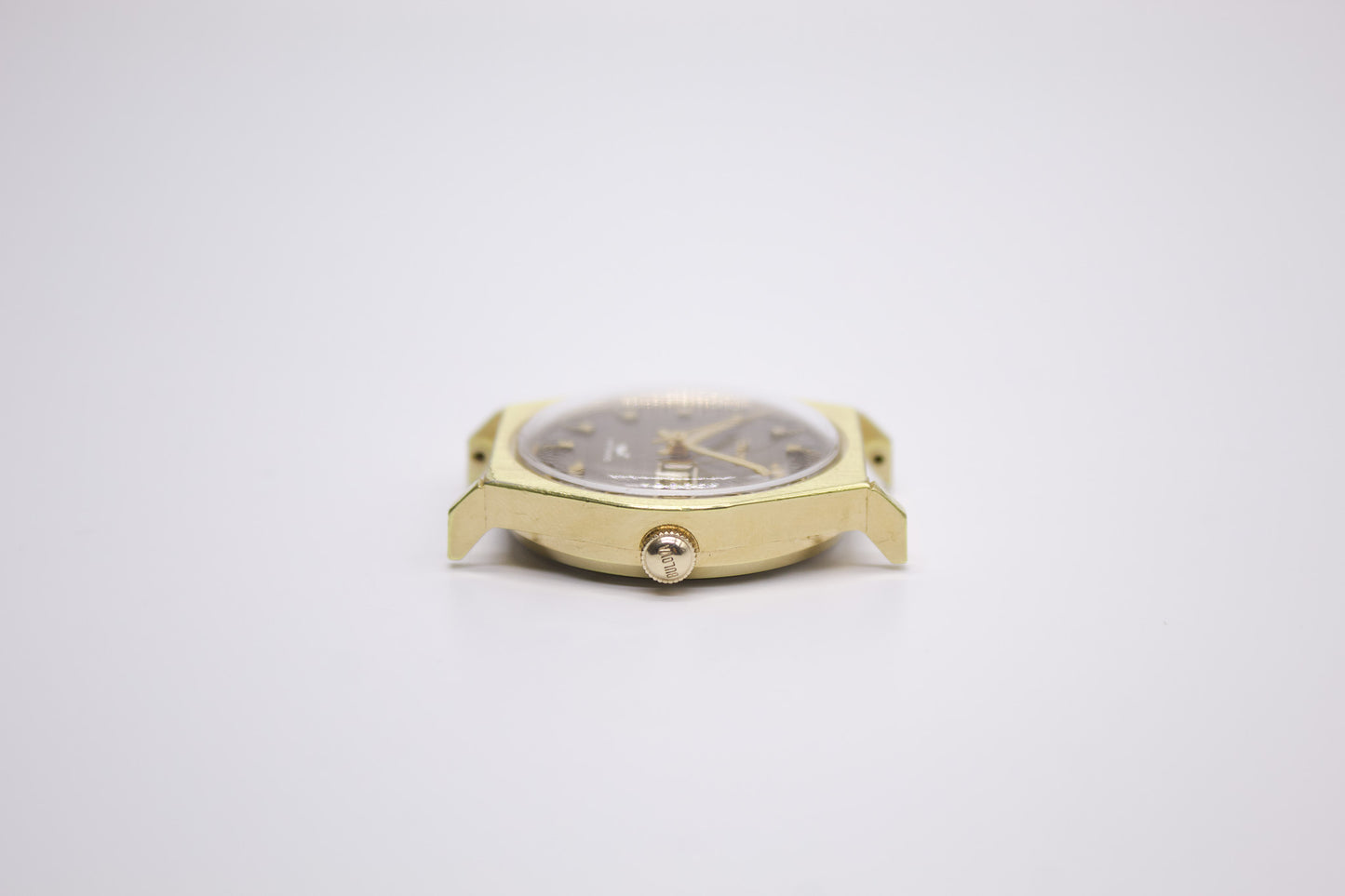 [Serviced] 1970 Bulova Coffee Linen Dial Men's Automatic Wrist-Watch