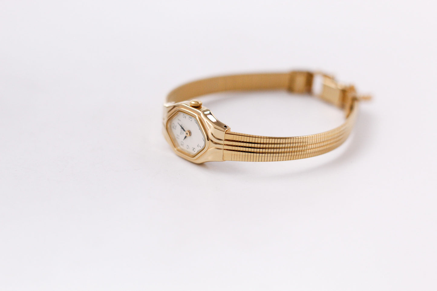 [Near Mint] 1992 Pulsar Quartz Cream White Dial Ladies' Wrist-Watch W/Box