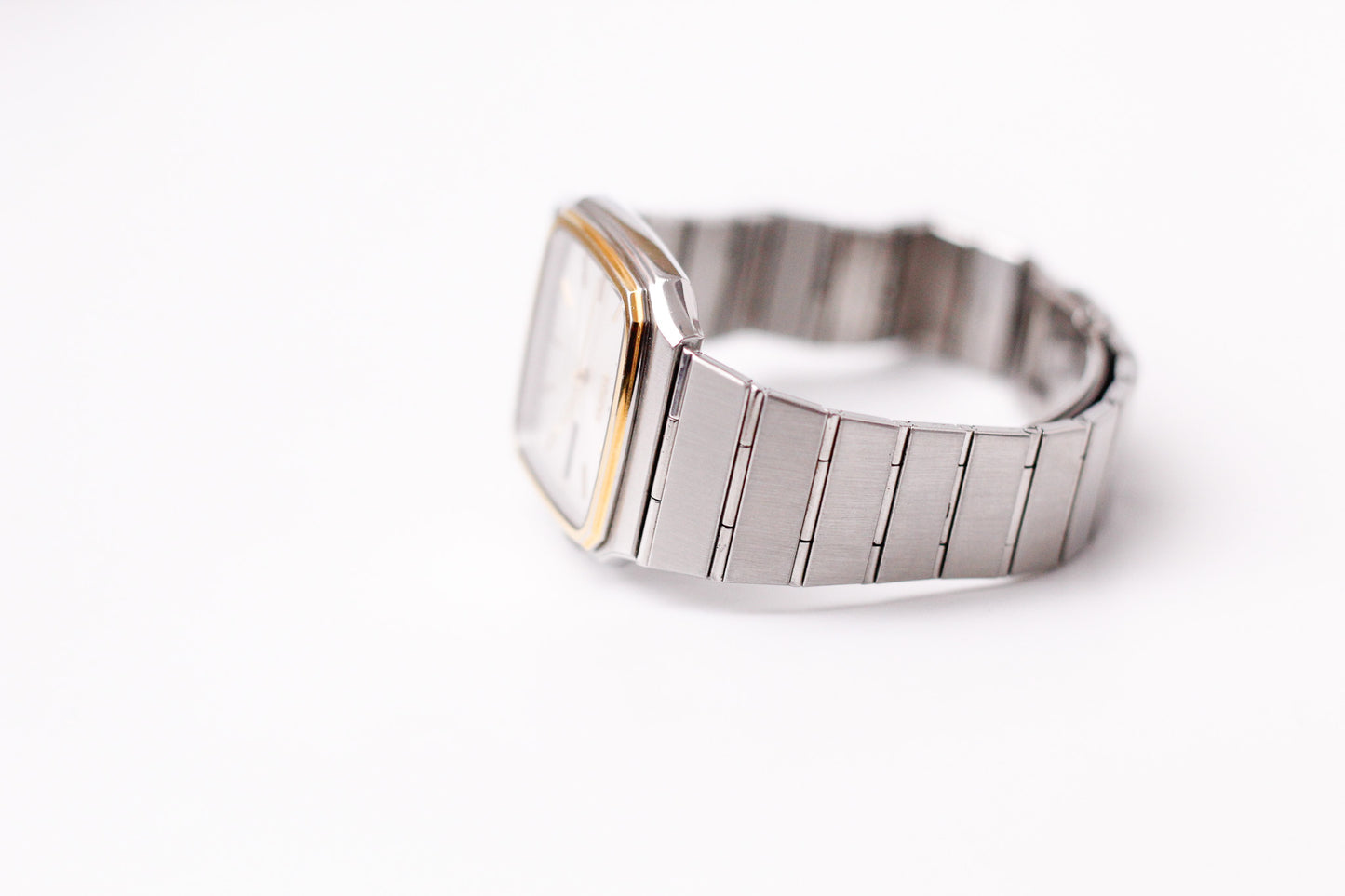 [Near Mint] 1983 Seiko Majesta Quartz Silver Sunburst Dial Two Tone Men's Wrist-Watch