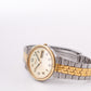2003 Seiko Quartz Straight Grain Golden Dial Two Tone Case Men's Wrist-Watch