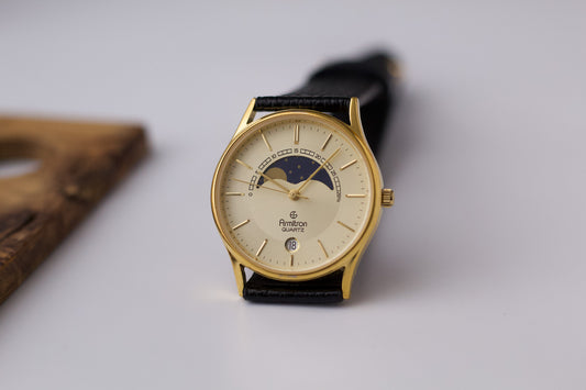 1990s Armitron Quartz Moon-Phase Dial Men's Wrist-Watch