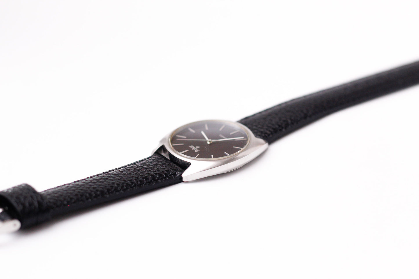 1988 Pulsar Quartz Marine Blue Straight Grain Dial Men's Wrist-Watch