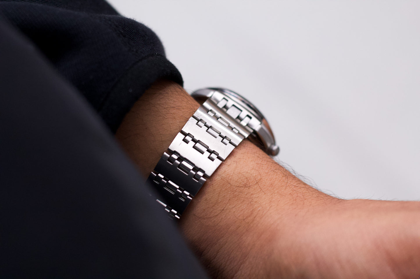 [Serviced] 1972 Seiko Automatic Chronograph 'Baby Speedmaster' Matte Black Dial Men's Wrist-Watch