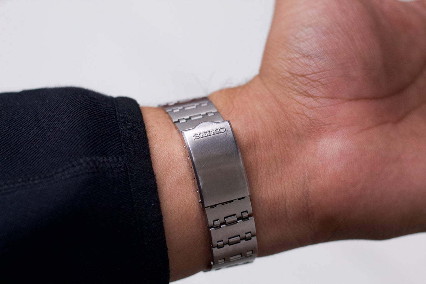 [Serviced] 1972 Seiko Automatic Chronograph 'Baby Speedmaster' Matte Black Dial Men's Wrist-Watch