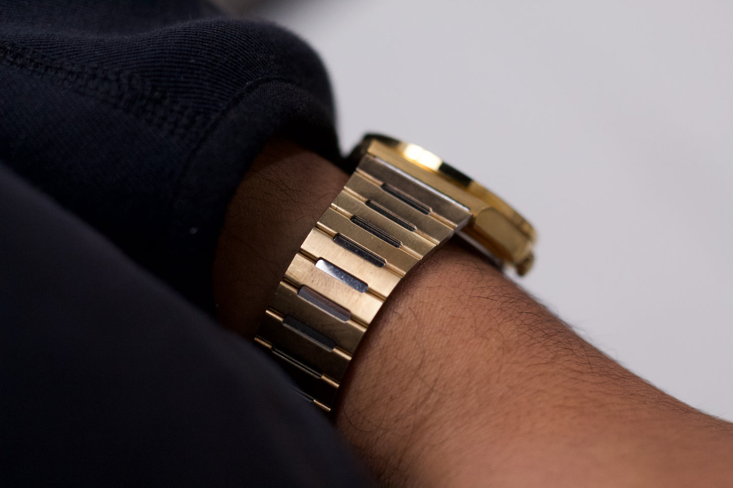 [Full Set] 1979 Seiko SQ 'Illuminated' Matte Black Dial Men's Wrist-Watch