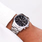2008 Seiko Quartz Black-Sunburst Chronograph Men's Watch