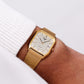 1995 Pulsar Quartz Straight Grain Golden Dial Men's Wrist-Watch W/Box & Papers