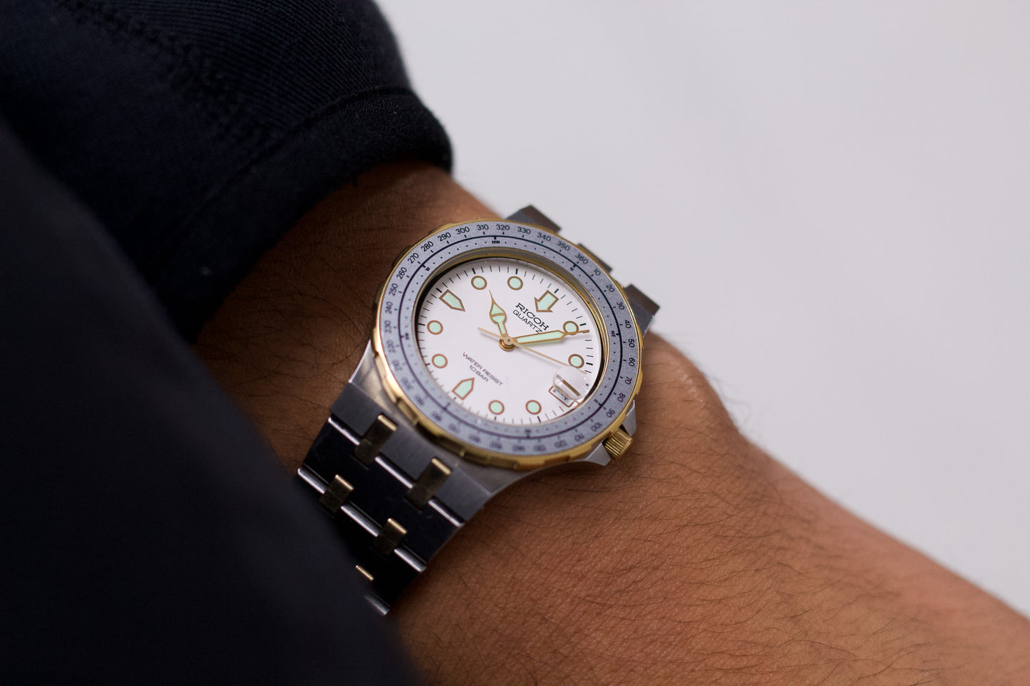 1980s Ricoh Quartz 'Baby Royal Oak' Two Tone Uni-Sex Wrist-Watch