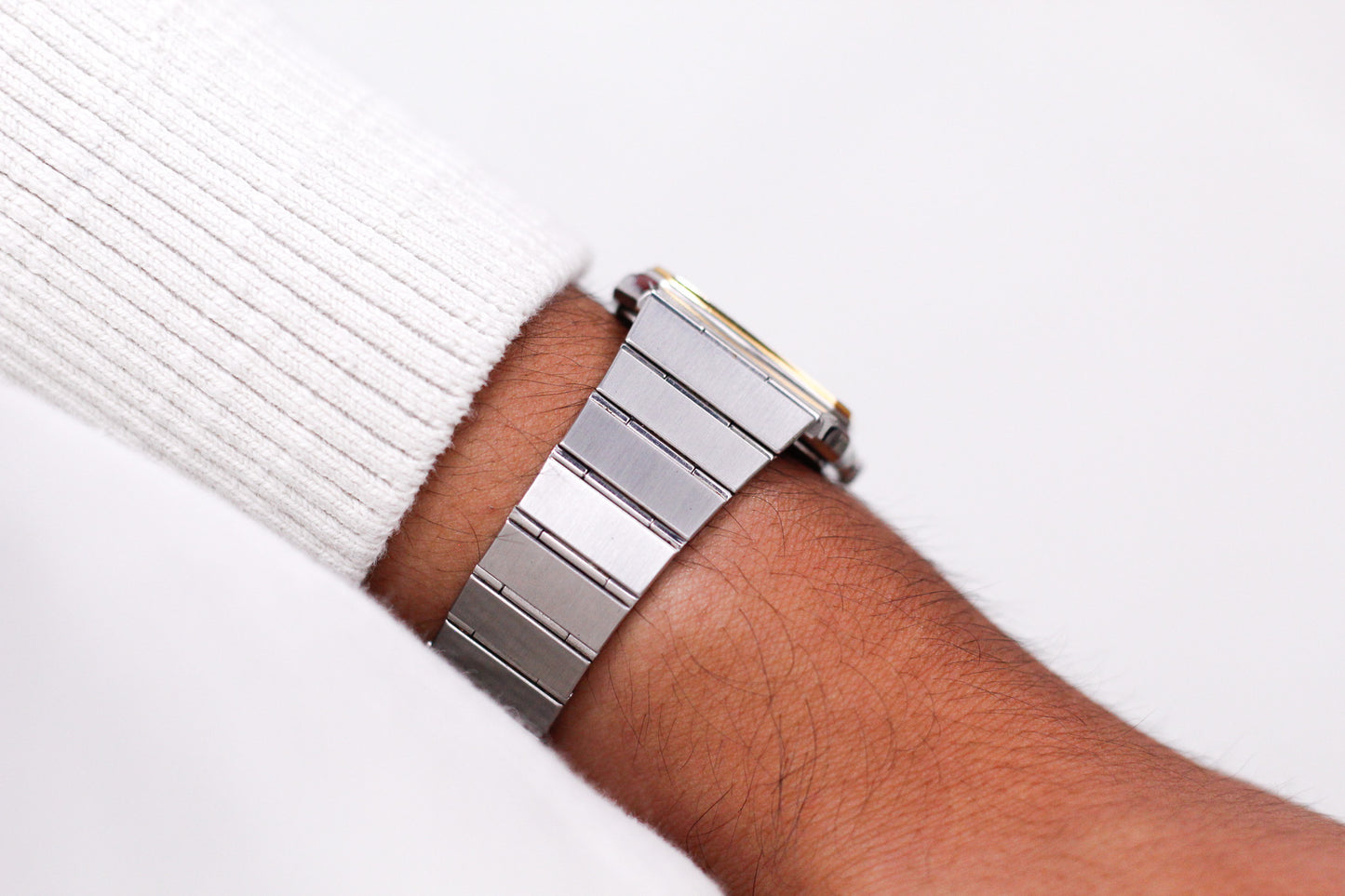 [Near Mint] 1983 Seiko Majesta Quartz Silver Sunburst Dial Two Tone Men's Wrist-Watch