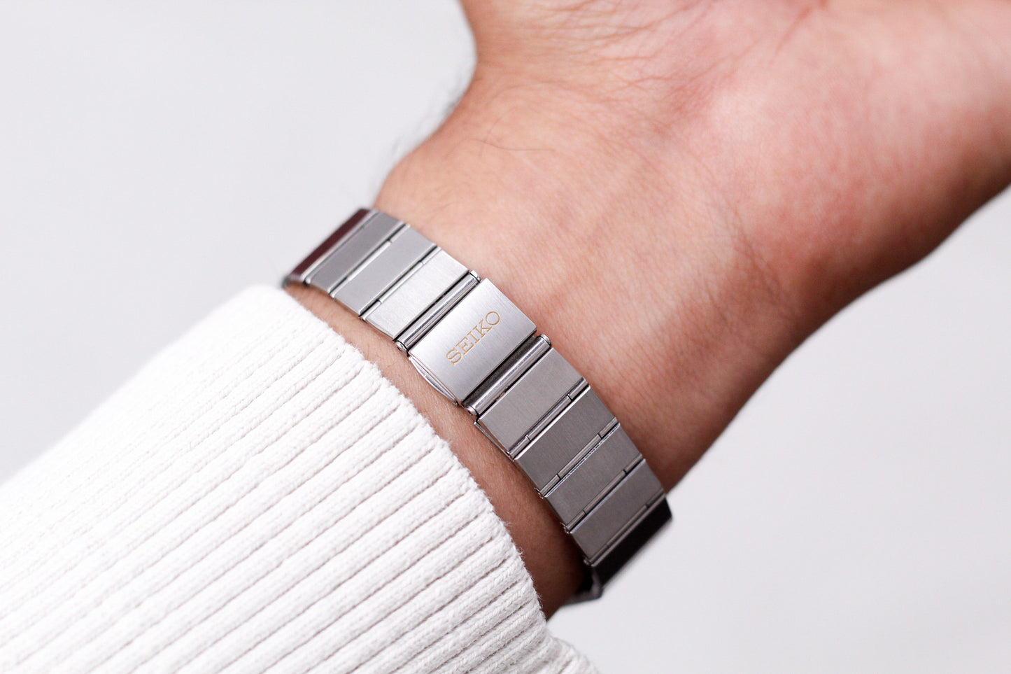 [Near Mint] 1983 Seiko Majesta Quartz Silver Sunburst Dial Two Tone Men's Wrist-Watch