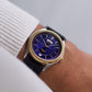 [Near Mint] 1997 Seiko Quartz Royal Blue Carved Crystal Dial Men's Wrist-Watch