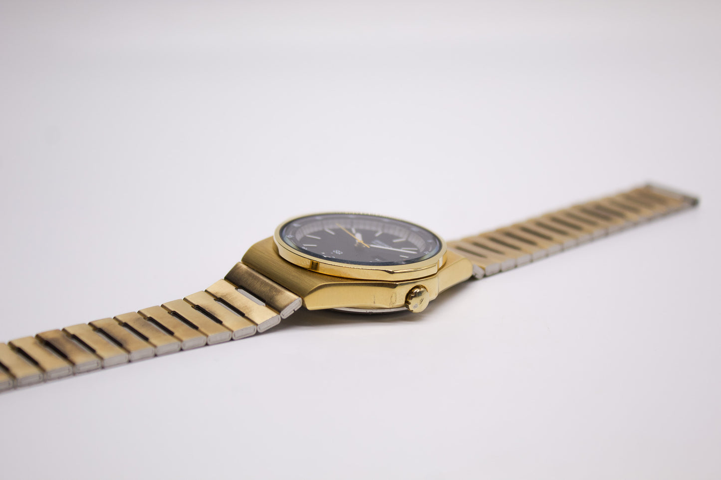 [Full Set] 1979 Seiko SQ 'Illuminated' Matte Black Dial Men's Wrist-Watch