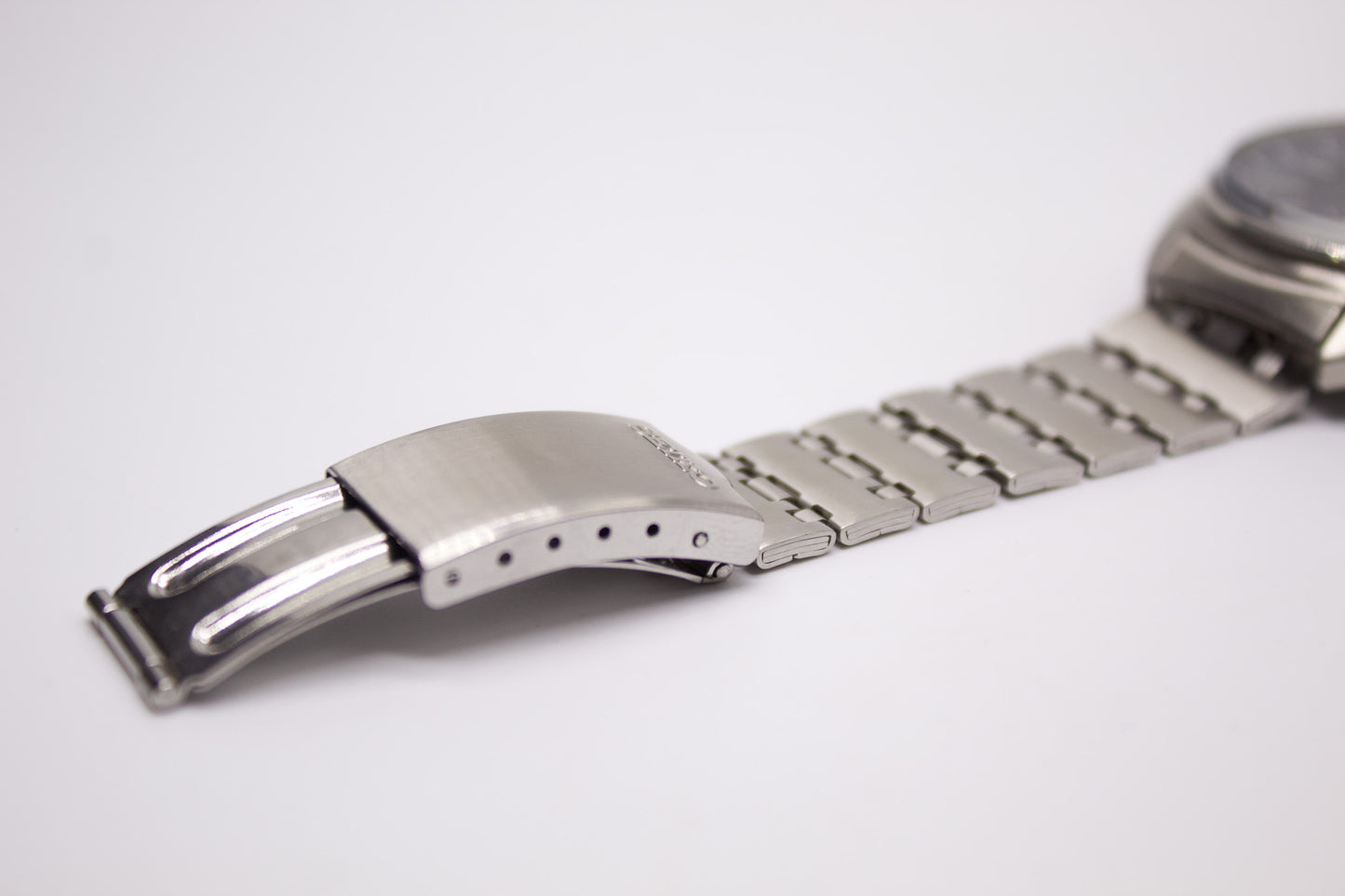 [Serviced] 1972 Seiko Automatic Chronograph 'Baby Speedmaster' Matte Black Dial Men's Wrist-Watch