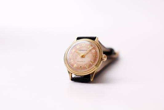 [Serviced] 1960s Caravelle Mechanical Tropical Dial Men's Wrist-Watch