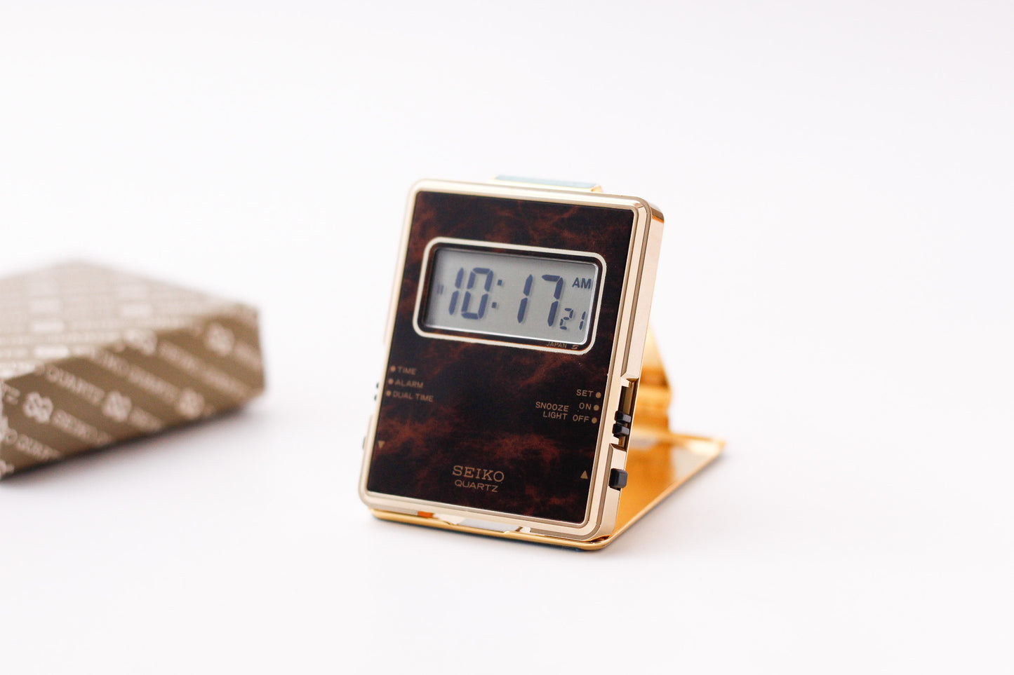 [New Old Stock] 1980s Seiko Quartz Travel-Alarm W/Box & Papers