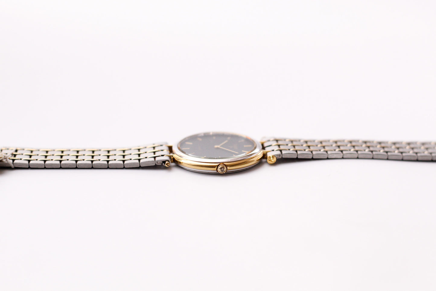 1985 Pulsar Quartz 'Concrete Gray' Dial Two Tone Men's Wrist-Watch
