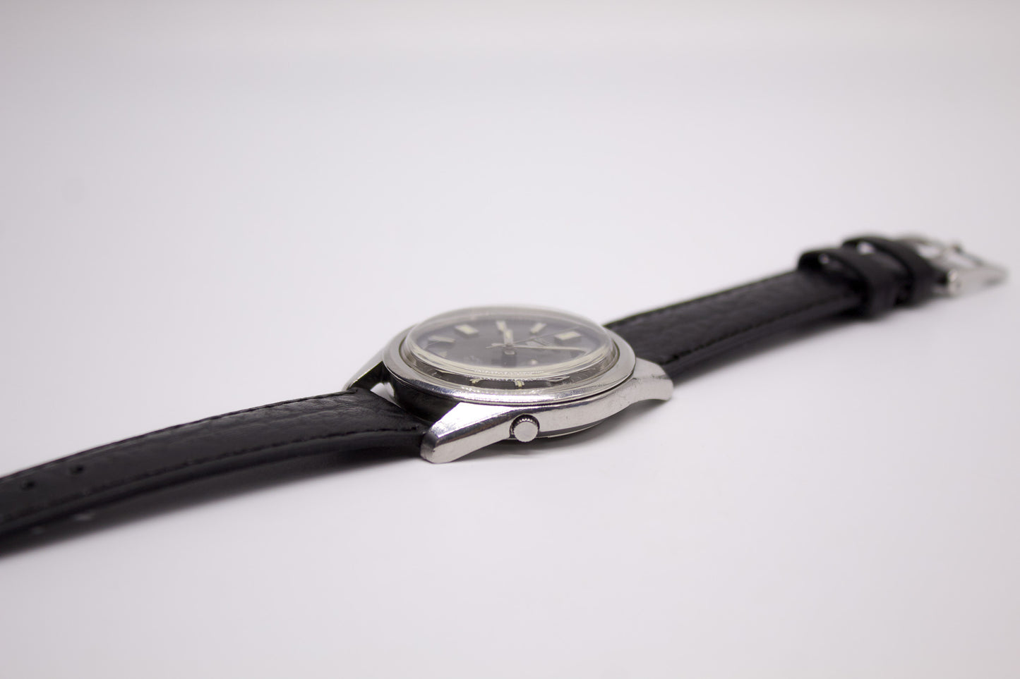 1969 Seiko 5 Automatic Gray Sunburst Dial Men's Wrist-Watch